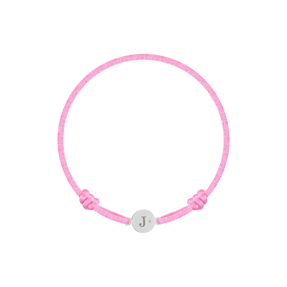 Children's diamond bracelet Circle Letter J