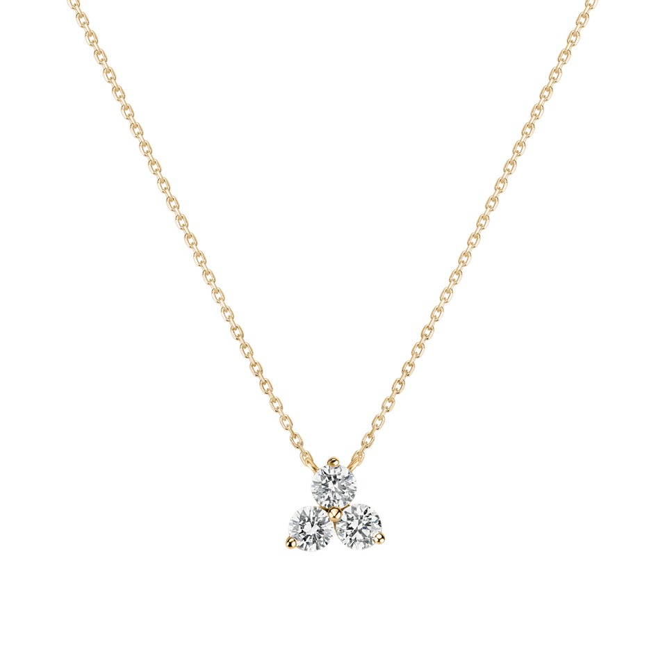 Diamond necklace Sparkling Trefoil