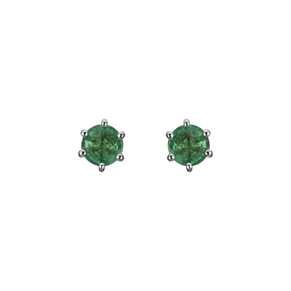 Earrings with Emerald Vesper Romance