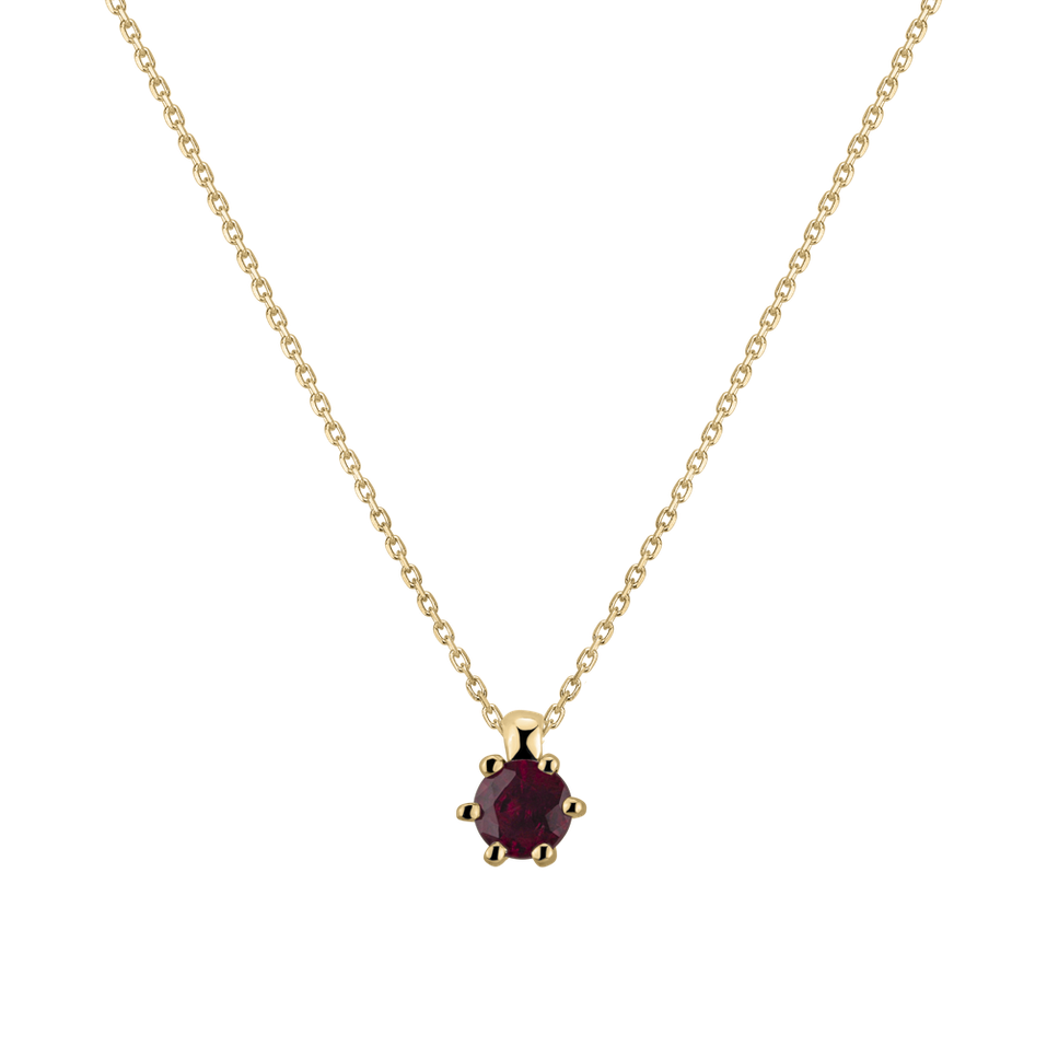 Necklace with Ruby Eternal Drop