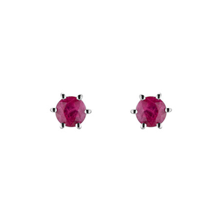 Earrings with Ruby Vesper Romance