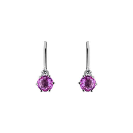 Diamond earrings with Sapphire Lux