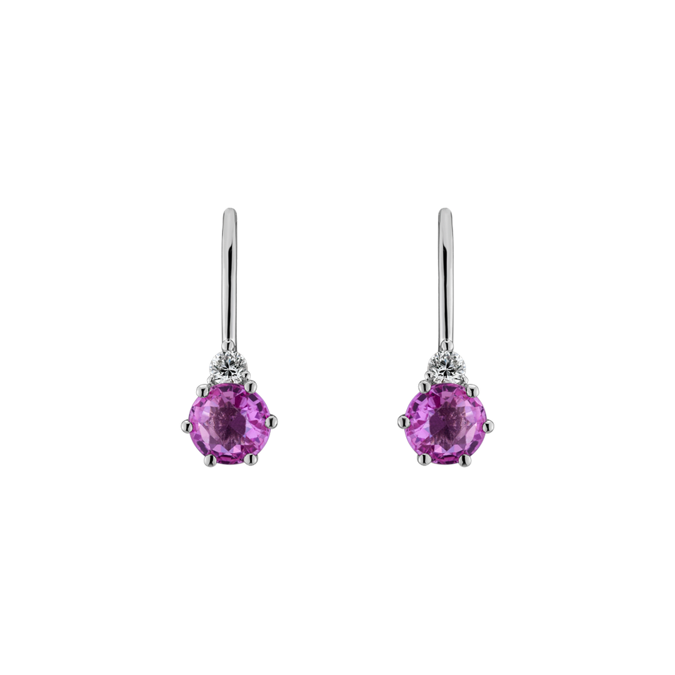 Diamond earrings with Sapphire Lux