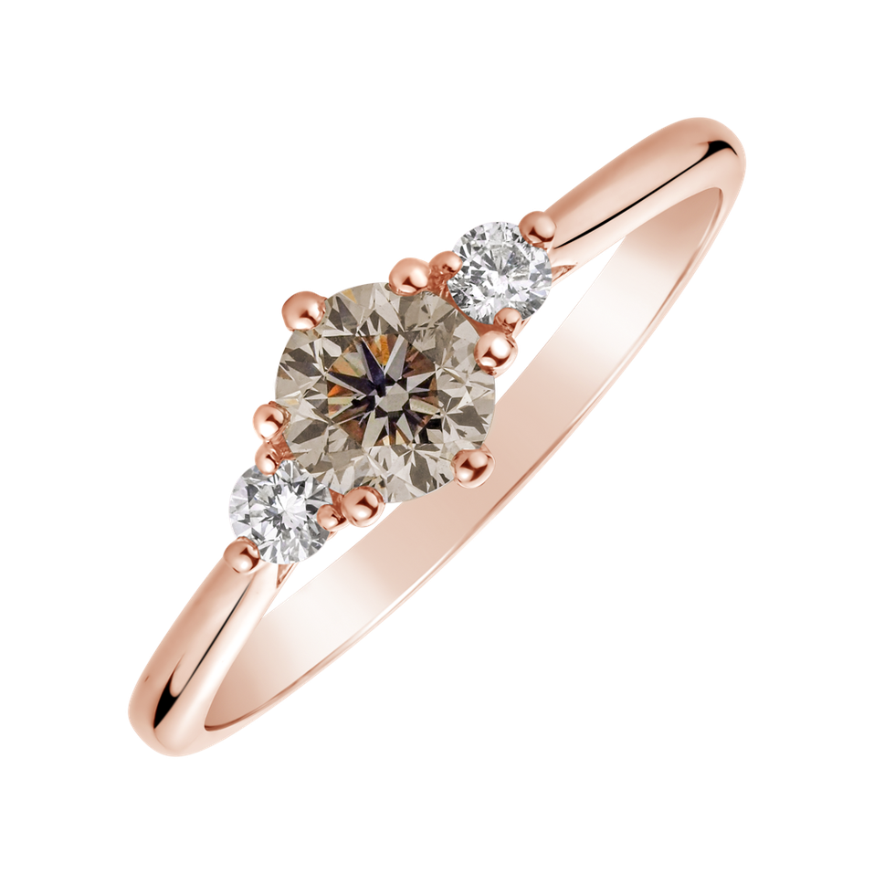 Ring with brown diamond Midnight Serenity