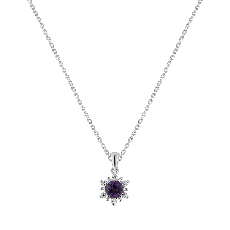 Diamond pendant with Amethyst Brazil Fancy Fairytale