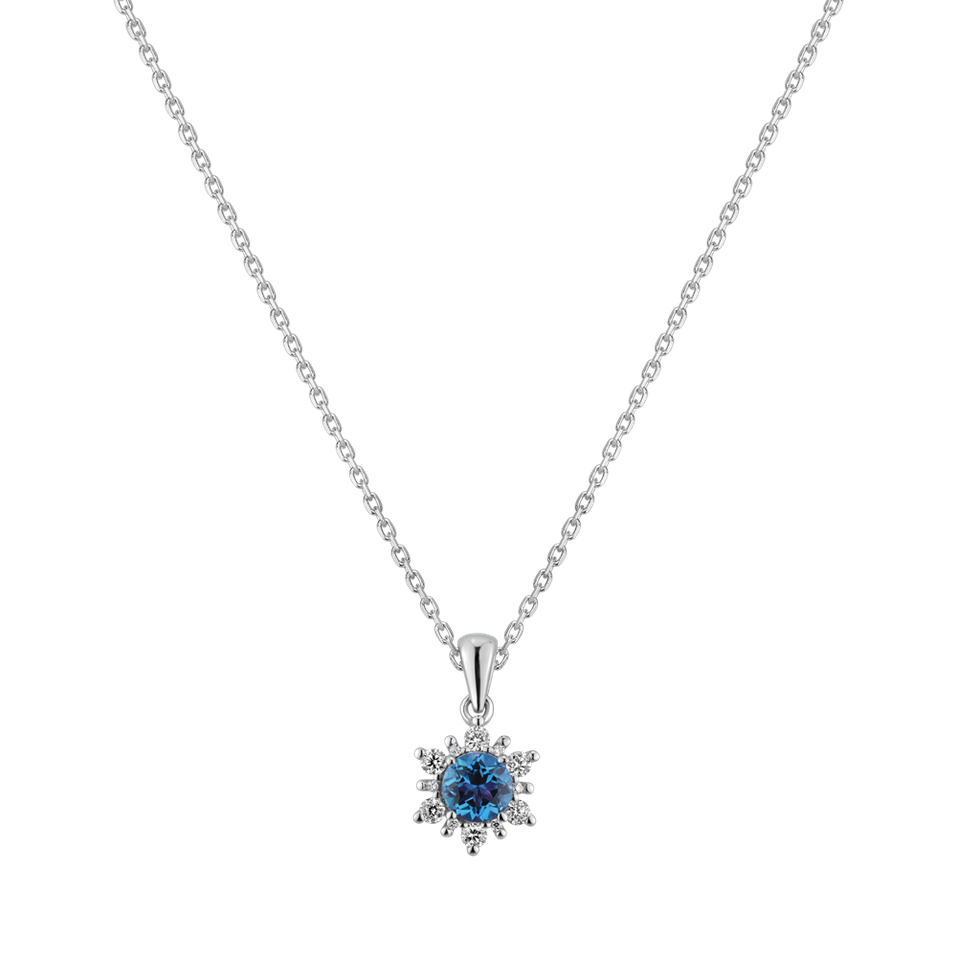 Diamond pendant with Topaz Swiss Fancy Fairytale