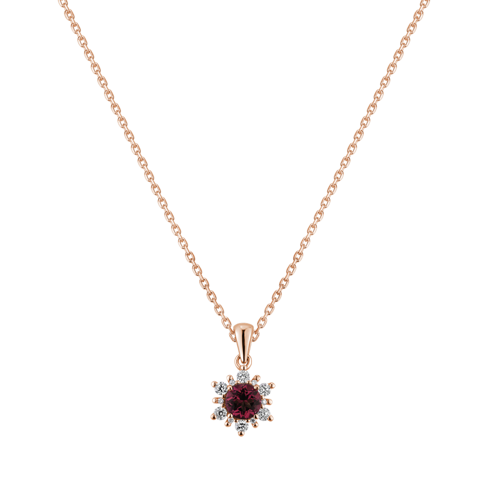 Diamond pendant with Rhodolite Fancy Fairytale