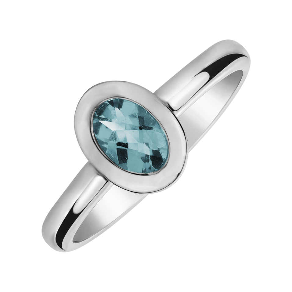 Ring with Topaz Sky Space Bonbon