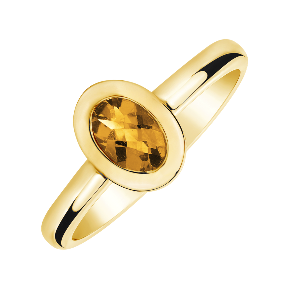 Ring with Citrine Space Bonbon