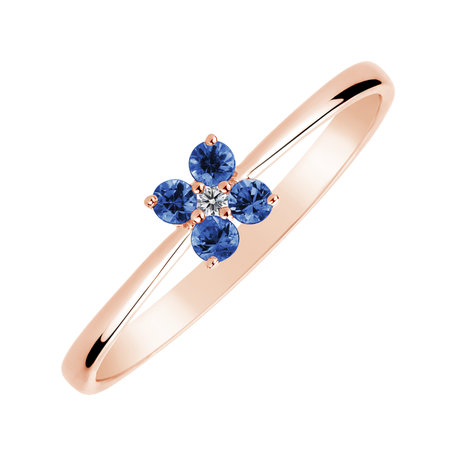 Diamond ring with Tanzanite Divine Bloom