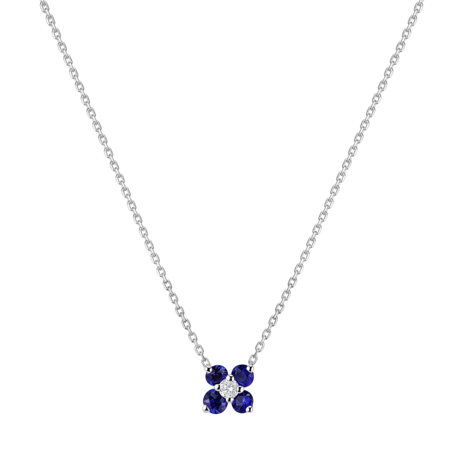 Diamond necklace with Tanzanite Divine Bloom