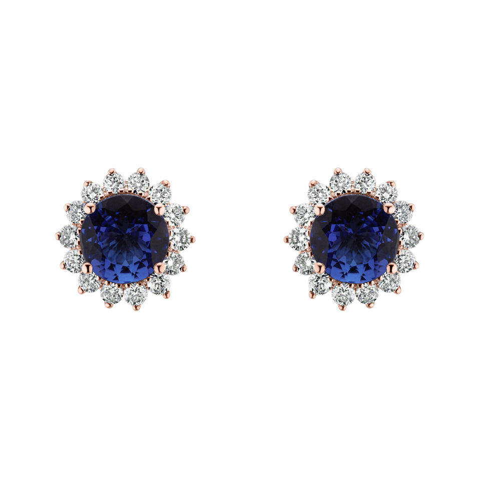 Diamond earrings with Tanzanite Stellar Hope