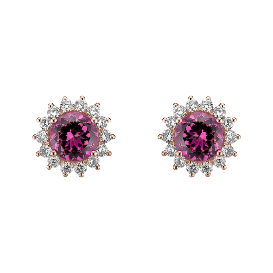 Diamond earrings with Tourmaline Stellar Hope