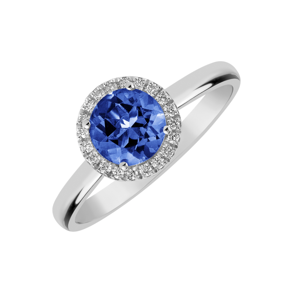 Diamond ring with Tanzanite Violette