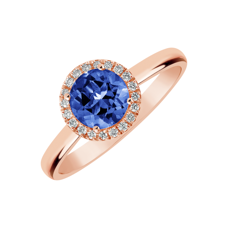 Diamond ring with Tanzanite Violette