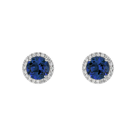 Diamond earrings with Tanzanite Eternal Sunshine