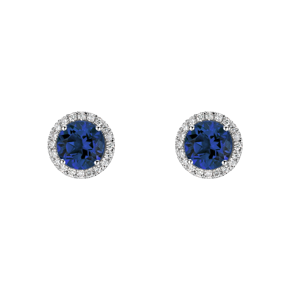 Diamond earrings with Tanzanite Eternal Sunshine