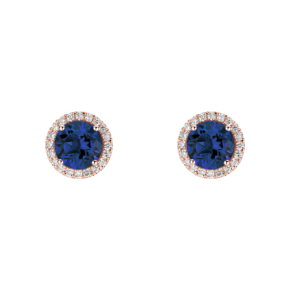 Diamond earrings with Tanzanite Eternal Sunshine