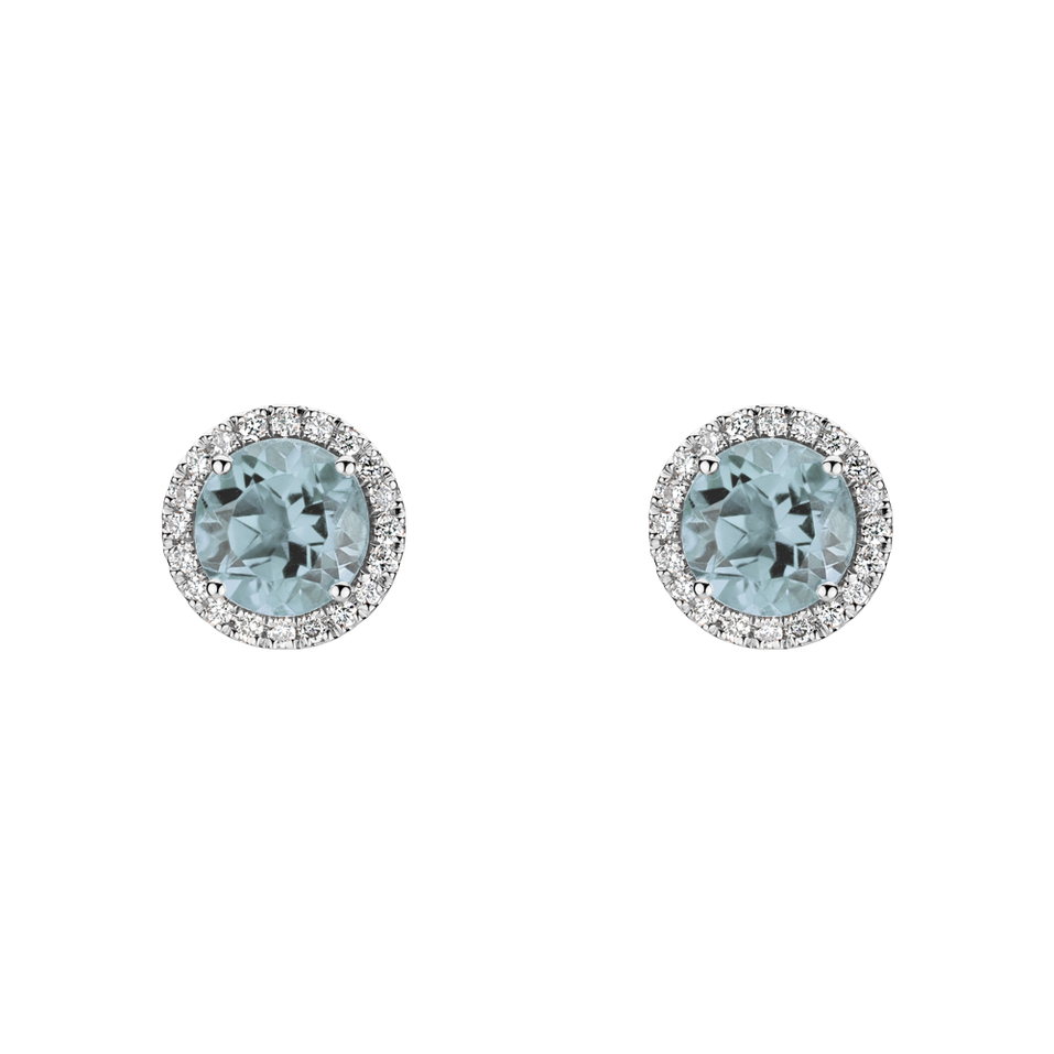 Diamond earrings with Topaz Sky Eternal Sunshine