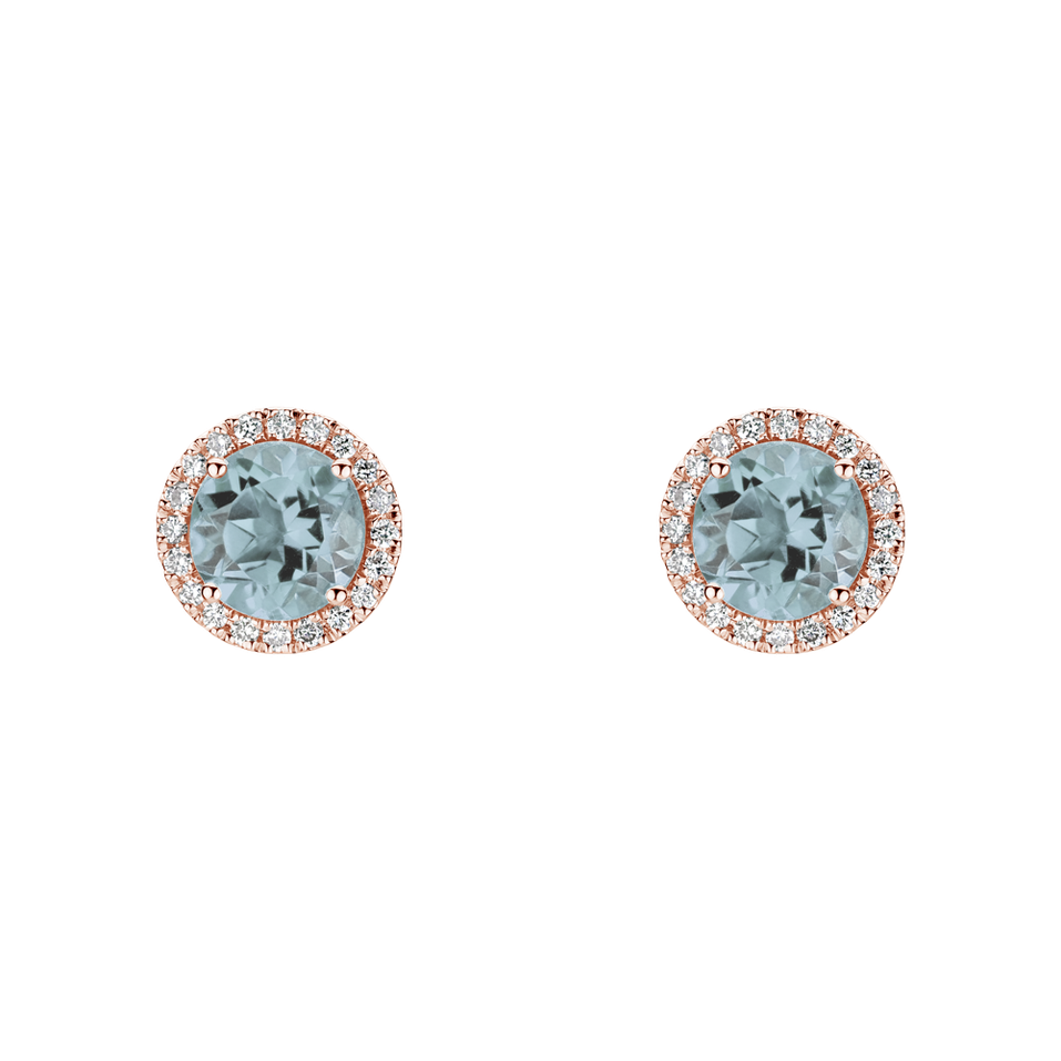 Diamond earrings with Topaz Sky Eternal Sunshine