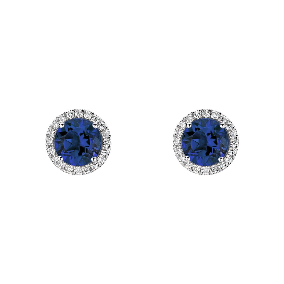 Diamond earrings with Tanzanite Eternal Sunshine