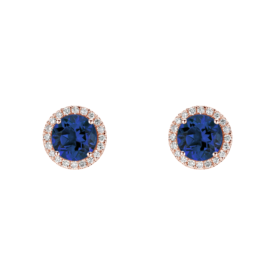 Diamond earrings with Tanzanite Eternal Sunshine