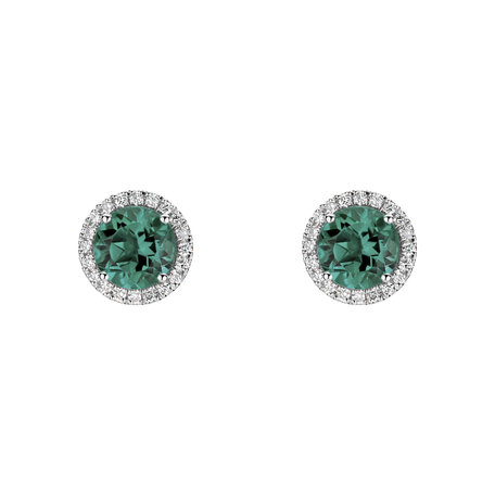 Diamond earrings with Tourmaline Eternal Sunshine