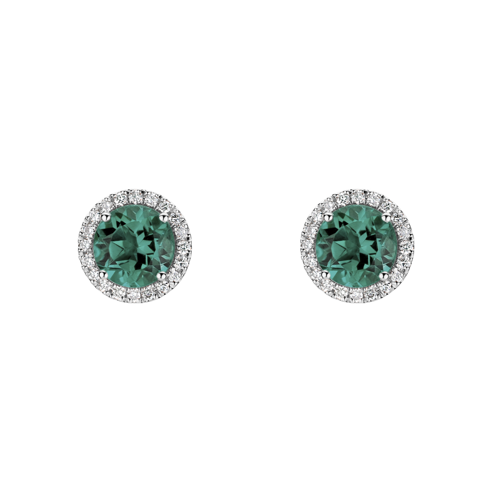 Diamond earrings with Tourmaline Eternal Sunshine