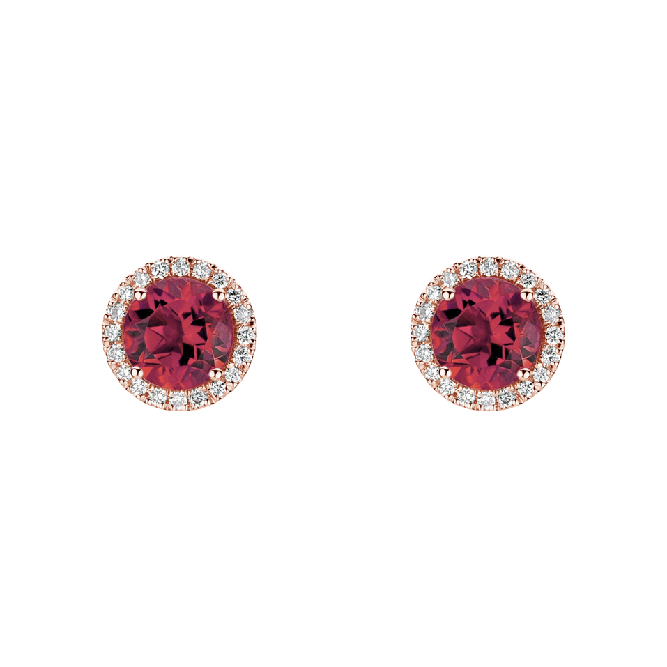 Diamond earrings with Tourmaline Eternal Sunshine