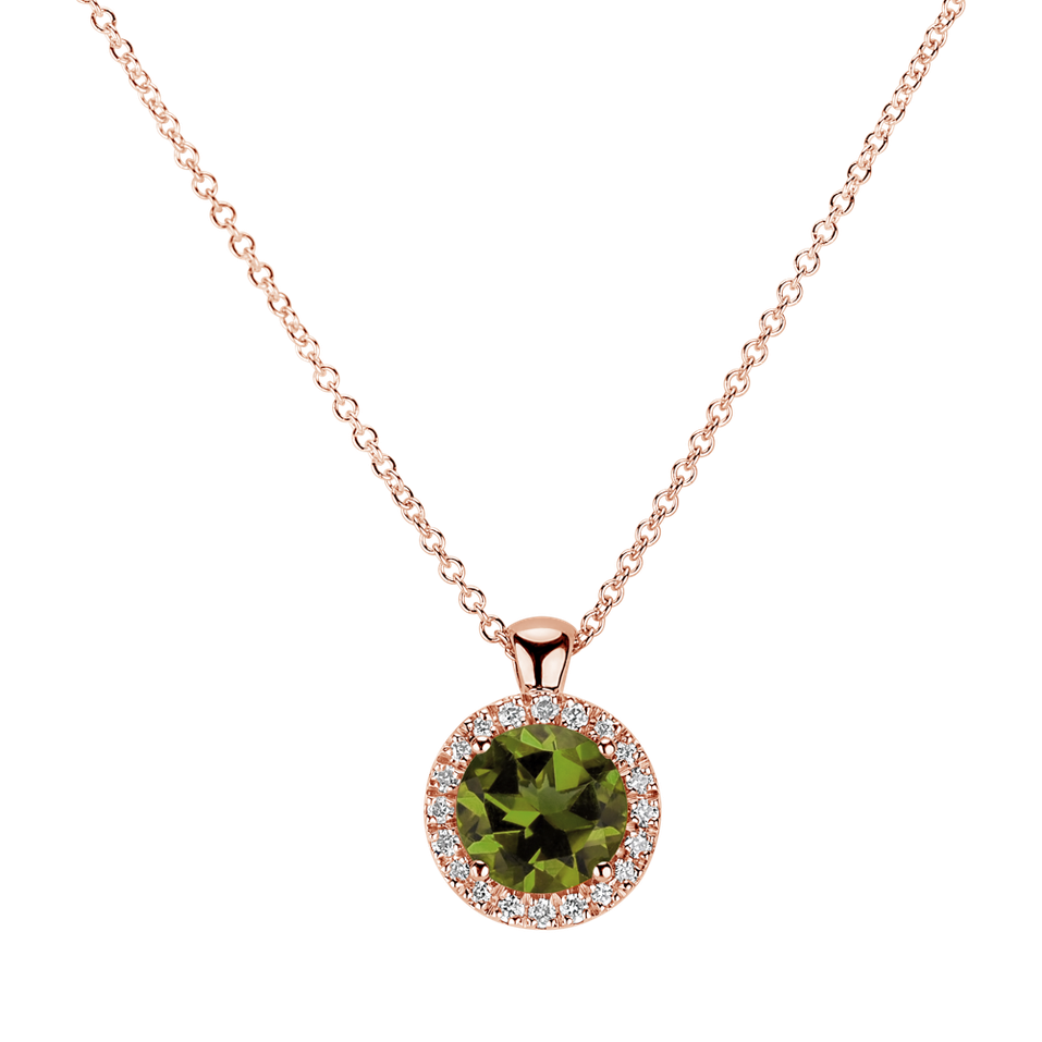 Diamond necklace with Peridot Luxury Bonbon