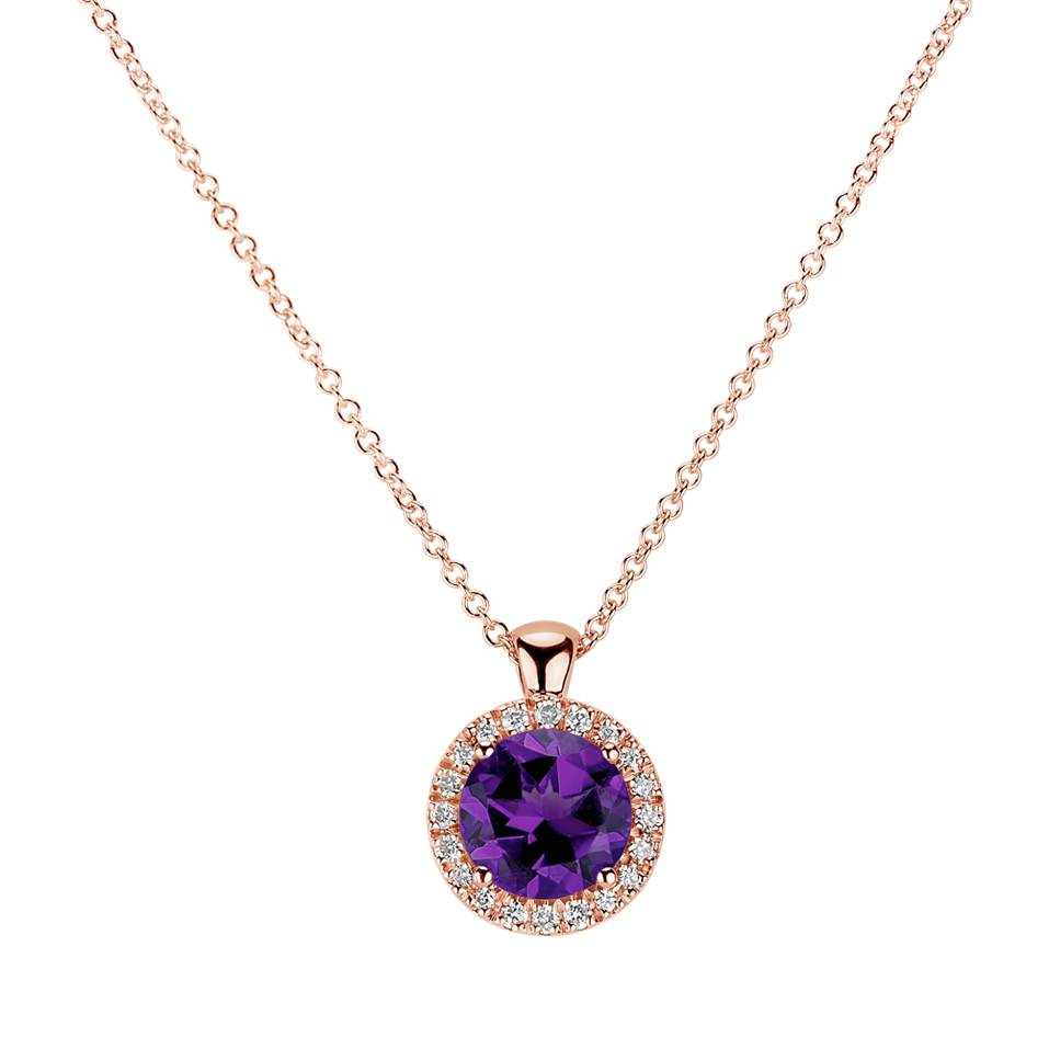 Diamond necklace with Amethyst Brazil Luxury Bonbon