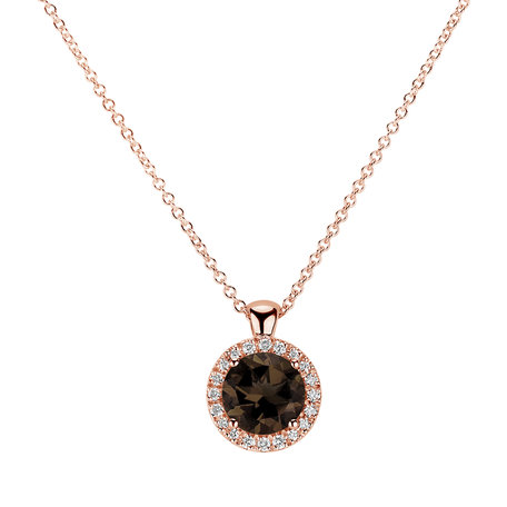 Diamond necklace with Smoky Quartz Luxury Bonbon