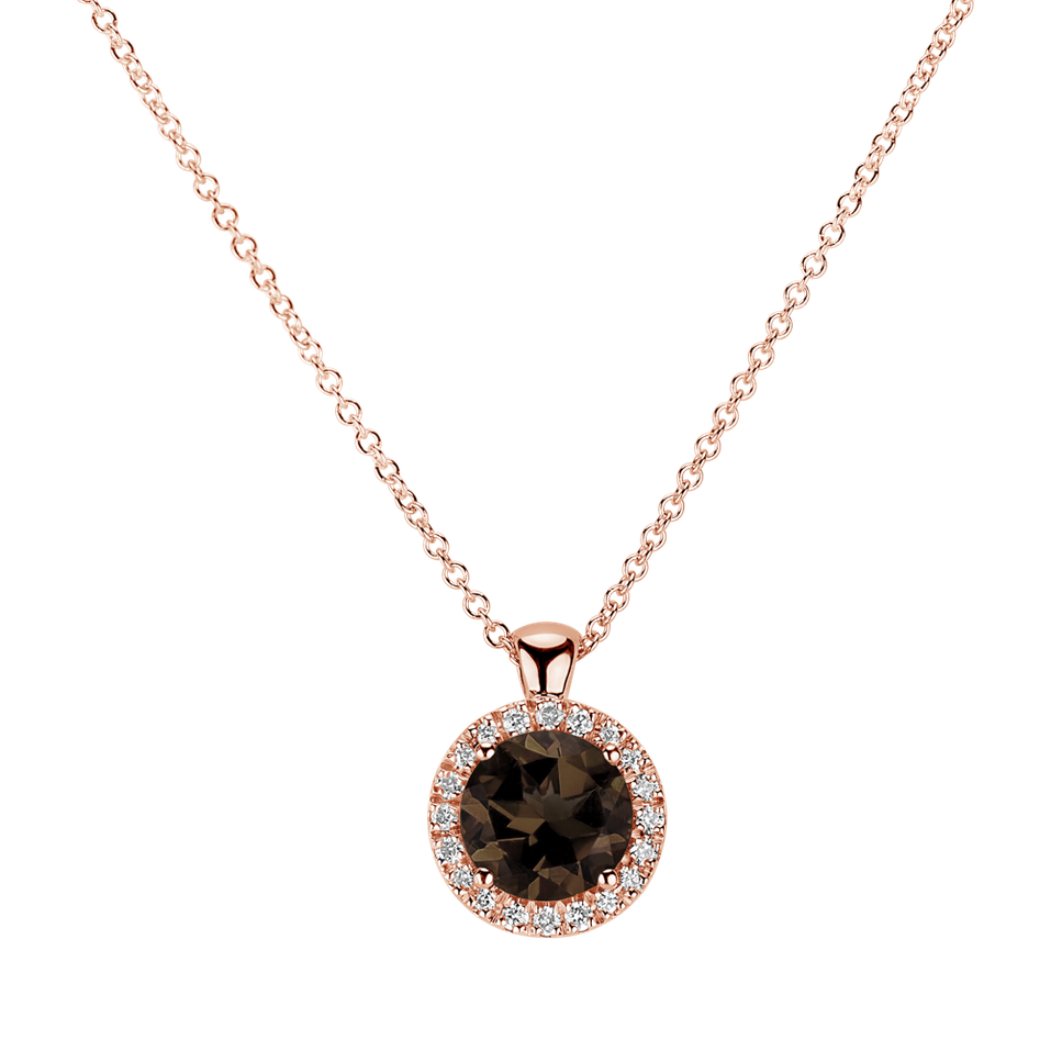 Diamond necklace with Smoky Quartz Luxury Bonbon