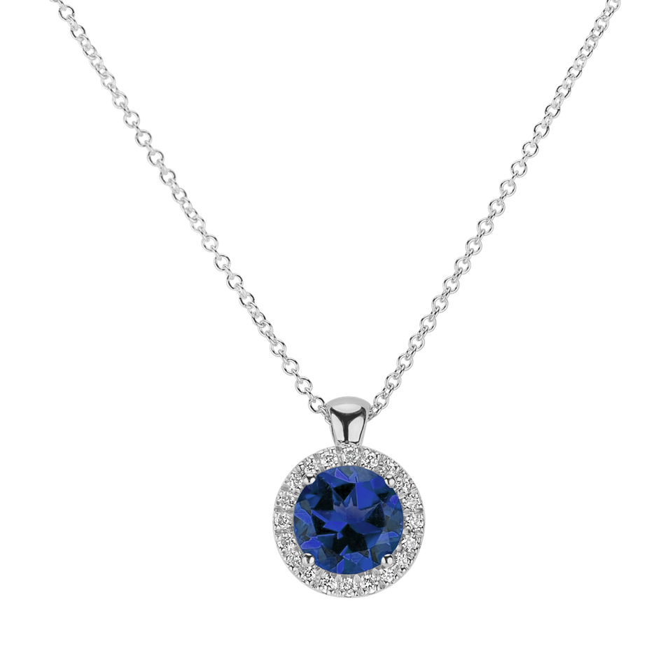 Diamond necklace with Tanzanite Luxury Bonbon