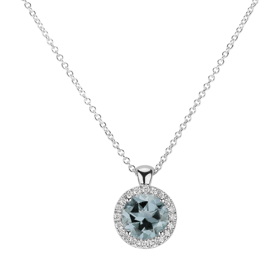 Diamond necklace with Topaz Sky Luxury Bonbon