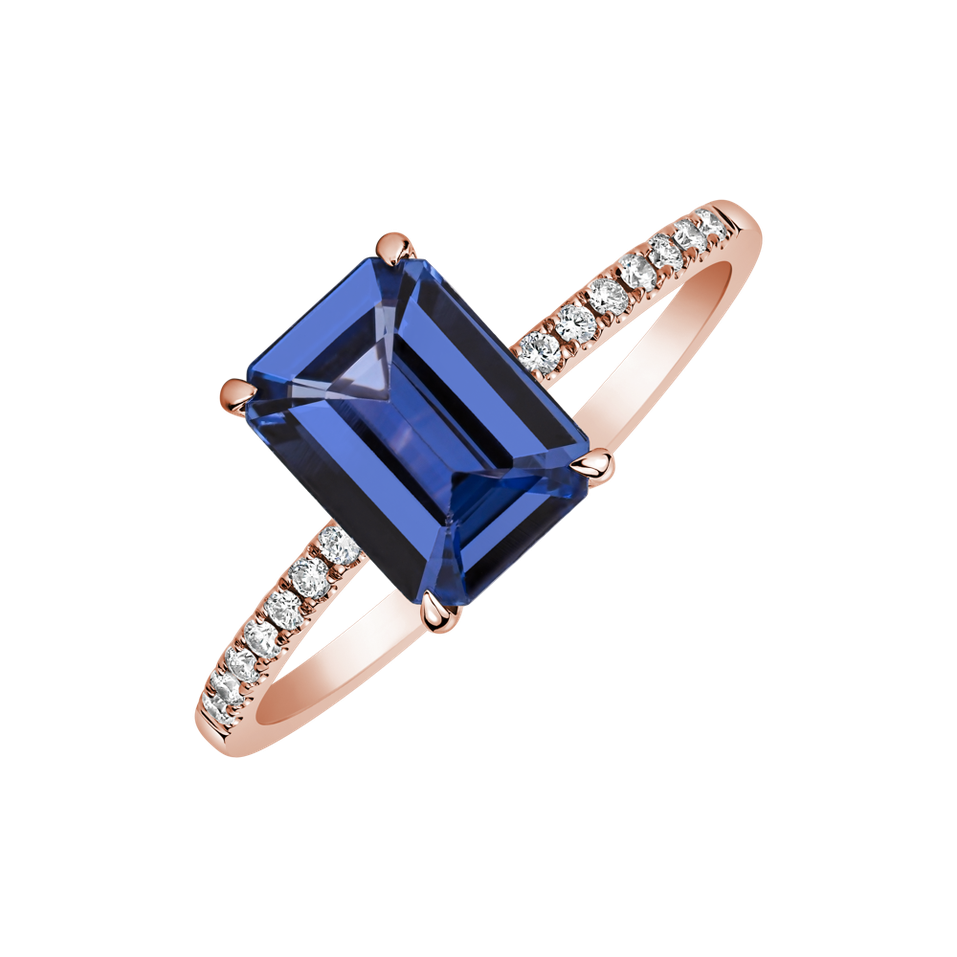 Diamond ring with Tanzanite Perfect Promise