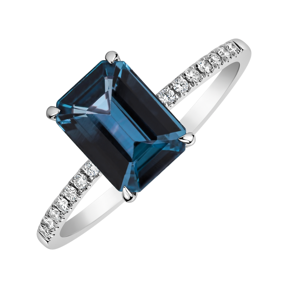 Diamond ring with Topaz London Perfect Promise