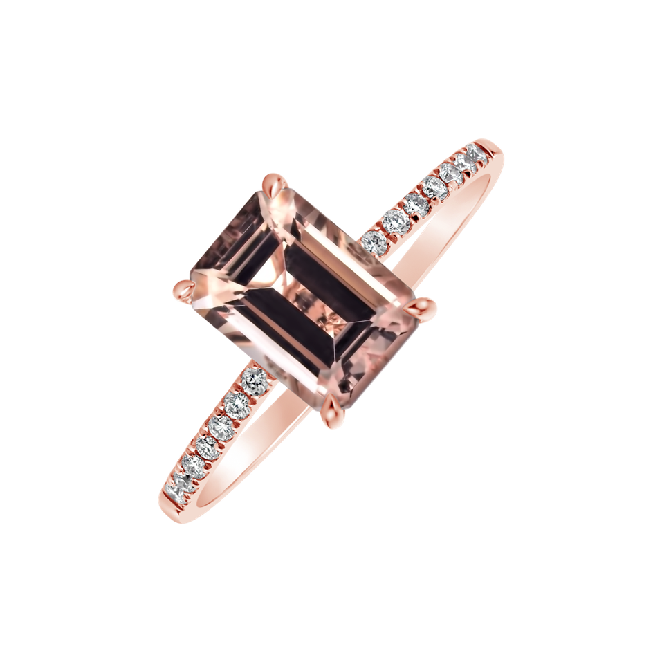 Diamond ring with Morganite Perfect Promise