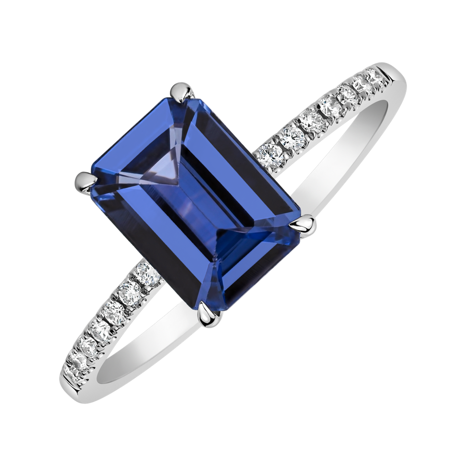 Diamond ring with Tanzanite Perfect Promise