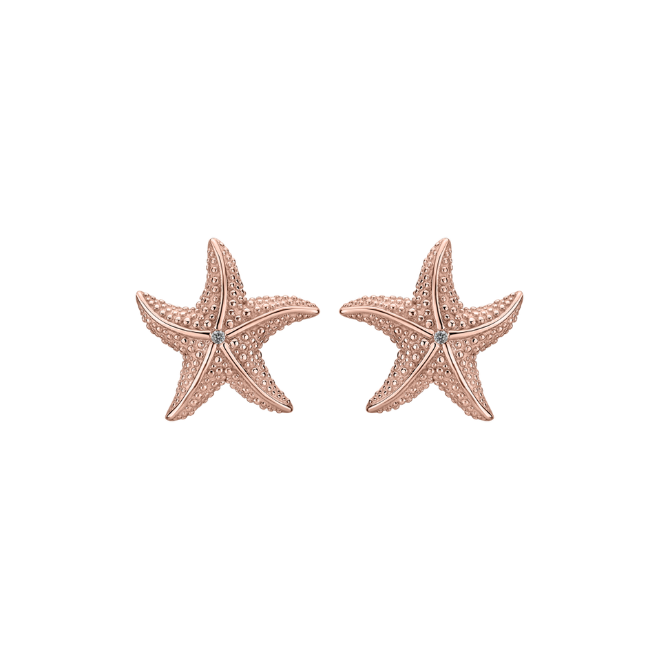 Diamond earrings Glossy Starfish