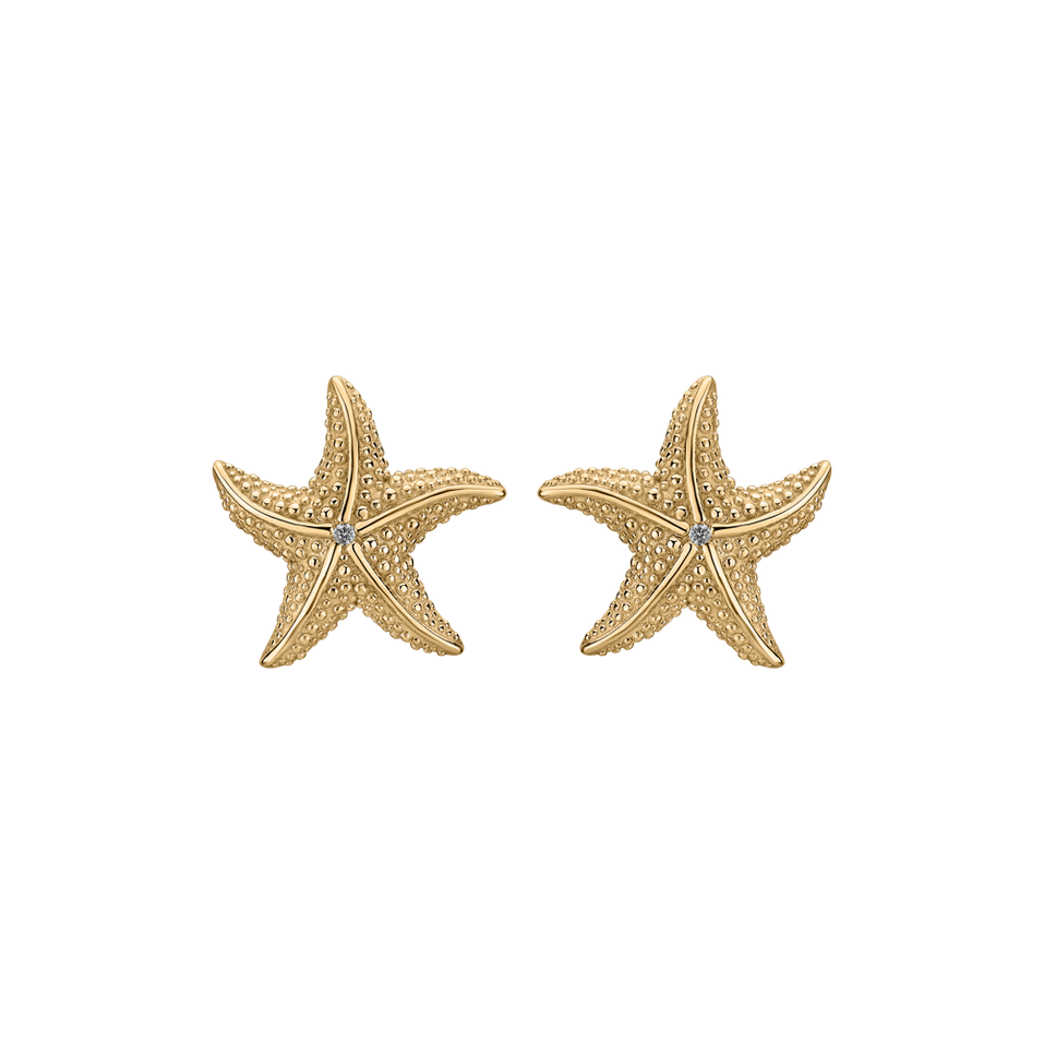 Diamond earrings Glossy Starfish