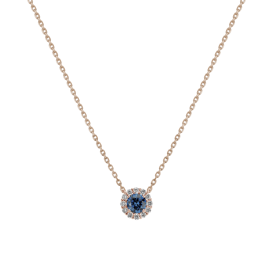 Necklace with blue and white diamonds Dream Sparkle