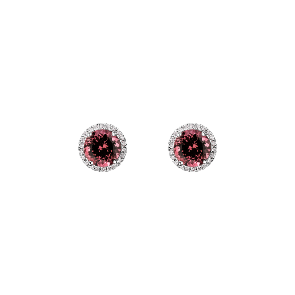 Diamond earrings with Tourmaline Royal Galaxy