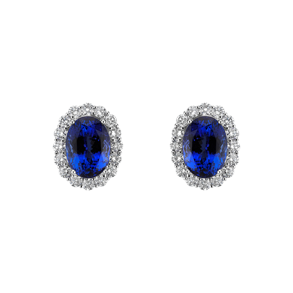 Diamond earrings with Tanzanite Tanzania Symphony