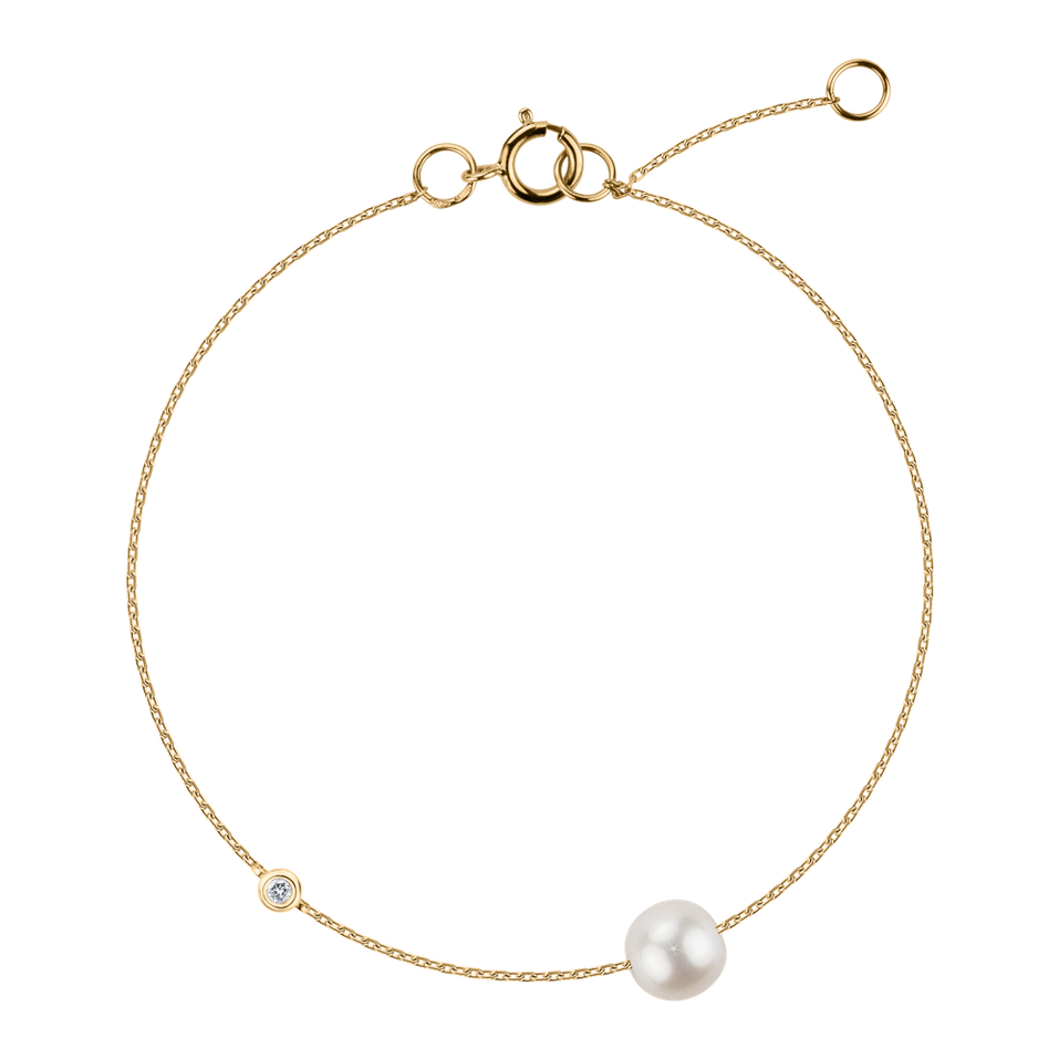 Diamond bracelet with pearl Stunning Lake