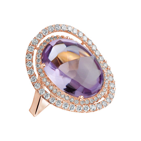 Diamond rings with Amethyst Mareesa