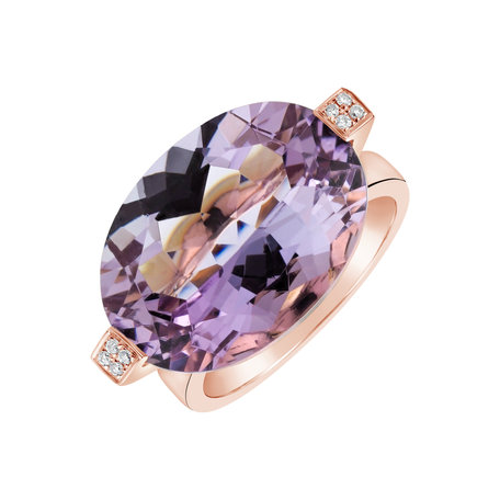 Diamond rings with Amethyst Amalasanda