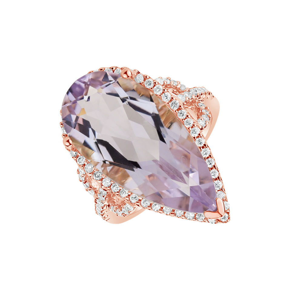 Diamond rings with Amethyst Mandeep