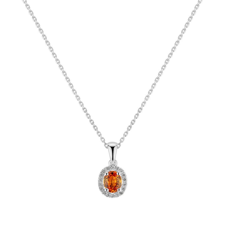 Diamond pendant with Sapphire Princess