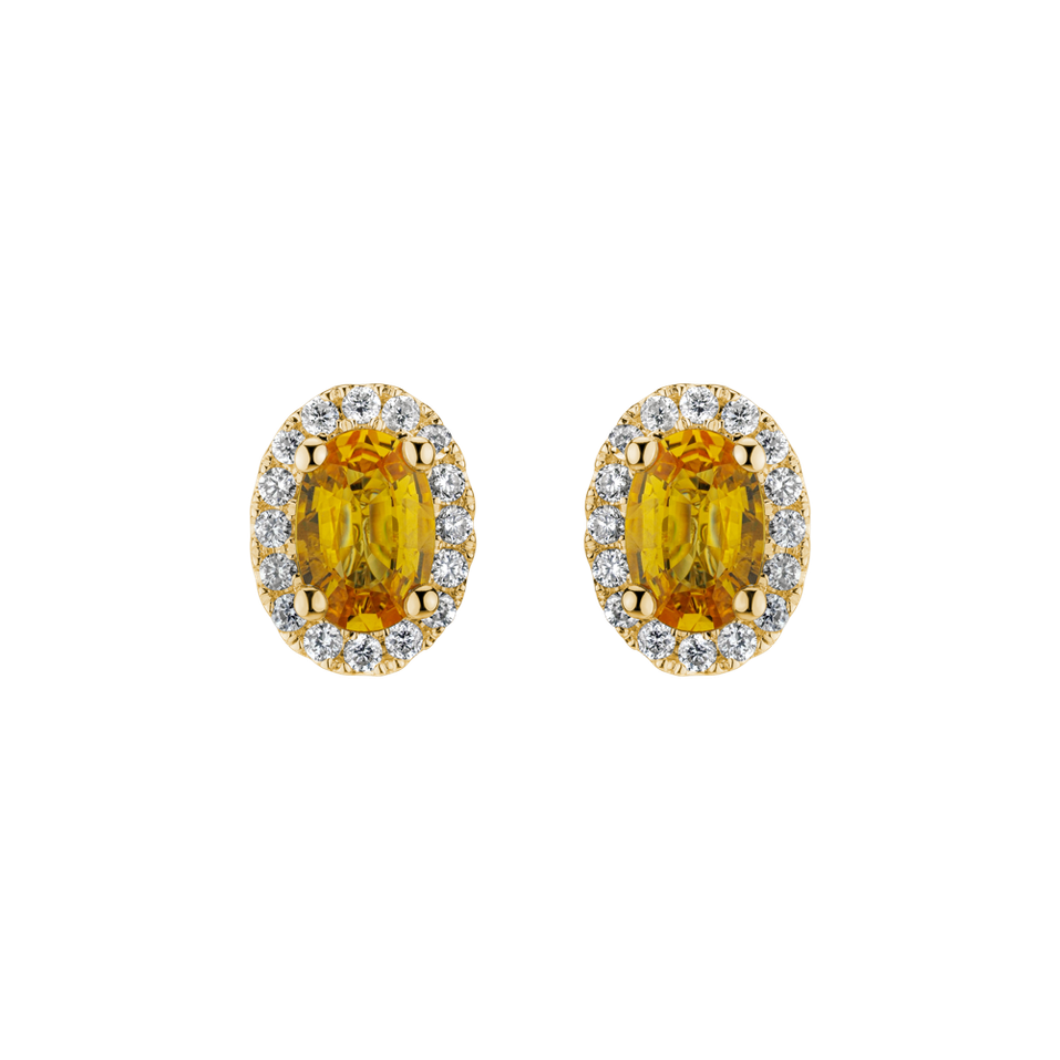 Diamond earrings with Sapphire Imperial Allegory